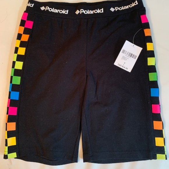 Forever 21 Black Shorts / Bright Checkered NEW - Picture 1 of 2